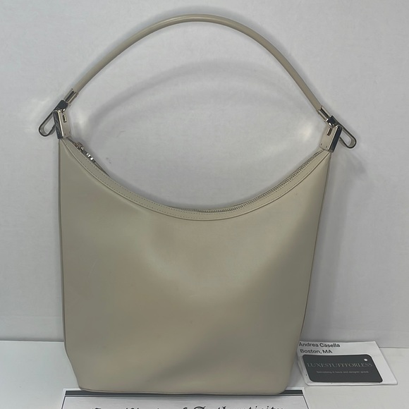 Authentic GUCCI, Galaxy cream, leather hobo shoulder bag with COA - Picture 1 of 14